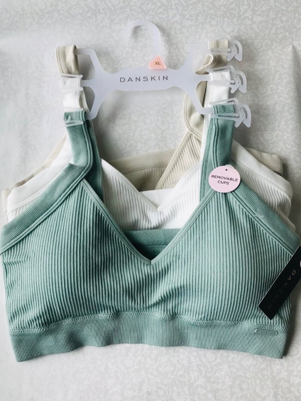 Danskin  Intimates  All day Comfort BRAS, Removable Pads,  3-set ,Size  : XL